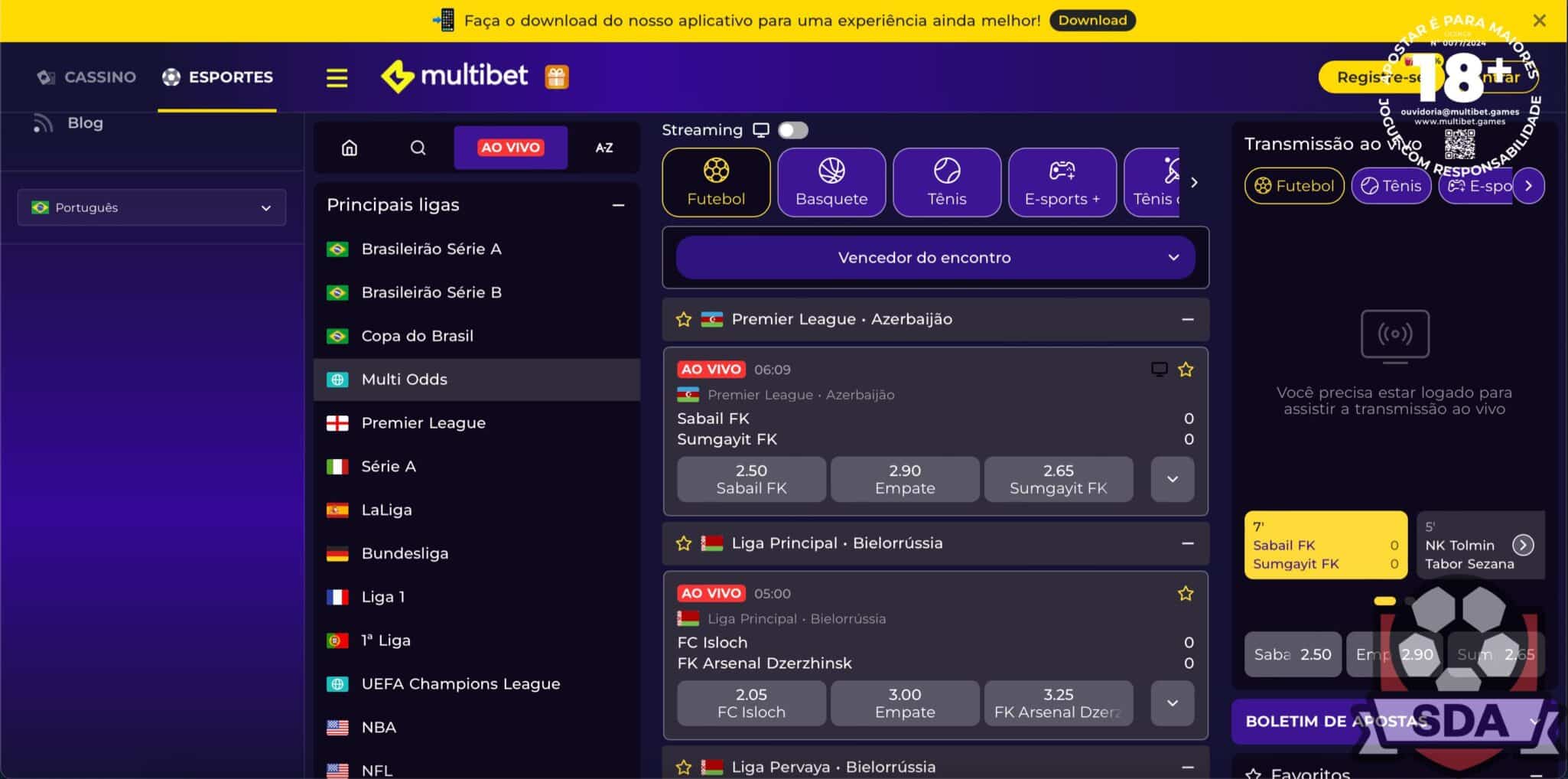 apostas ao vivo multibet