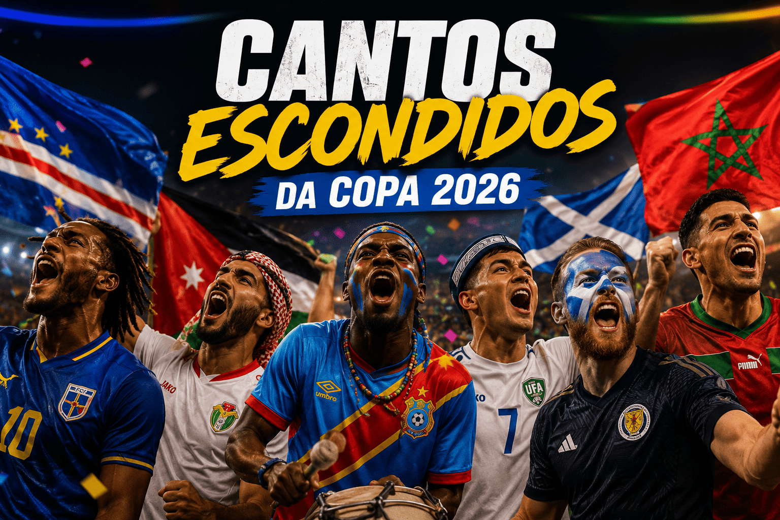 Como cantam as torcidas das seleções menos conhecidas da Copa de 2026