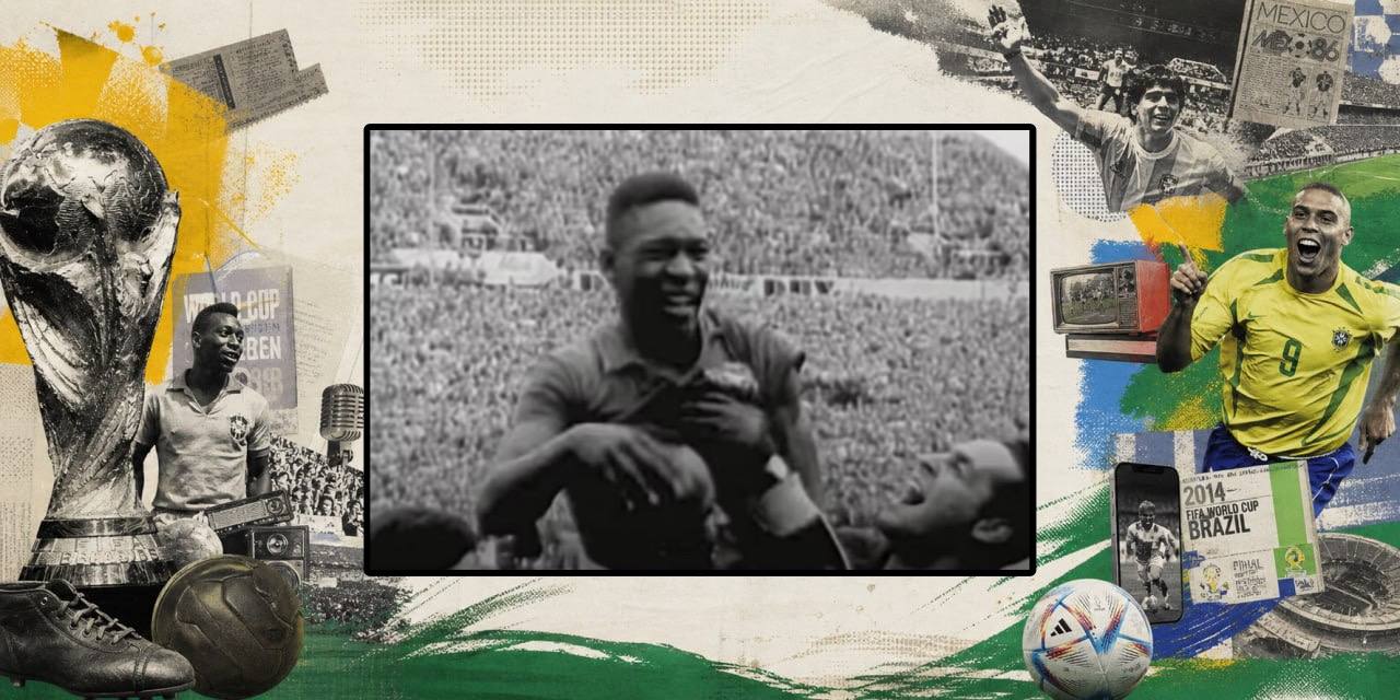Imagem da foto de Pelé na copa de 1958