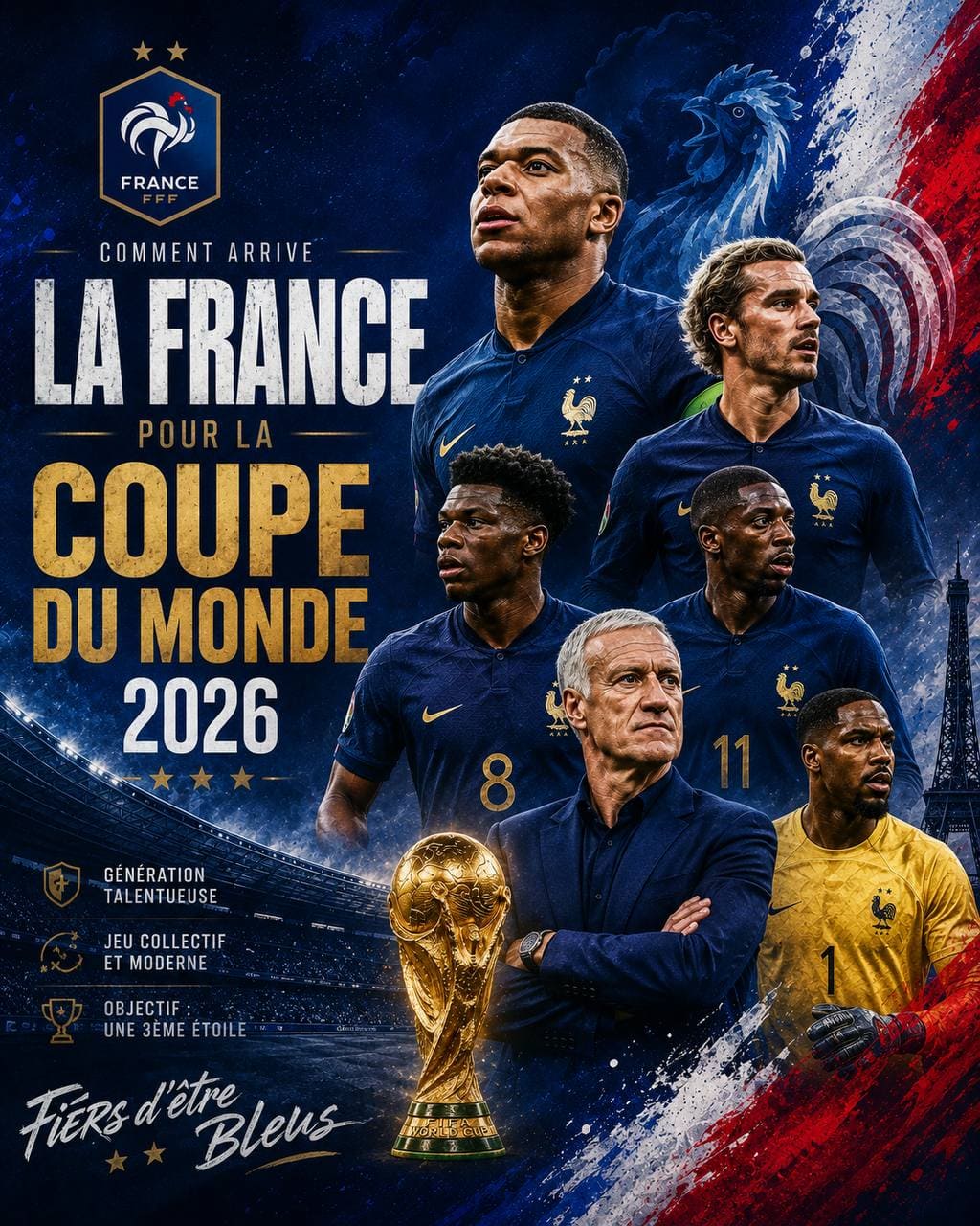 Como a França chega para a Copa do Mundo de 2026: elenco, destaques e chances